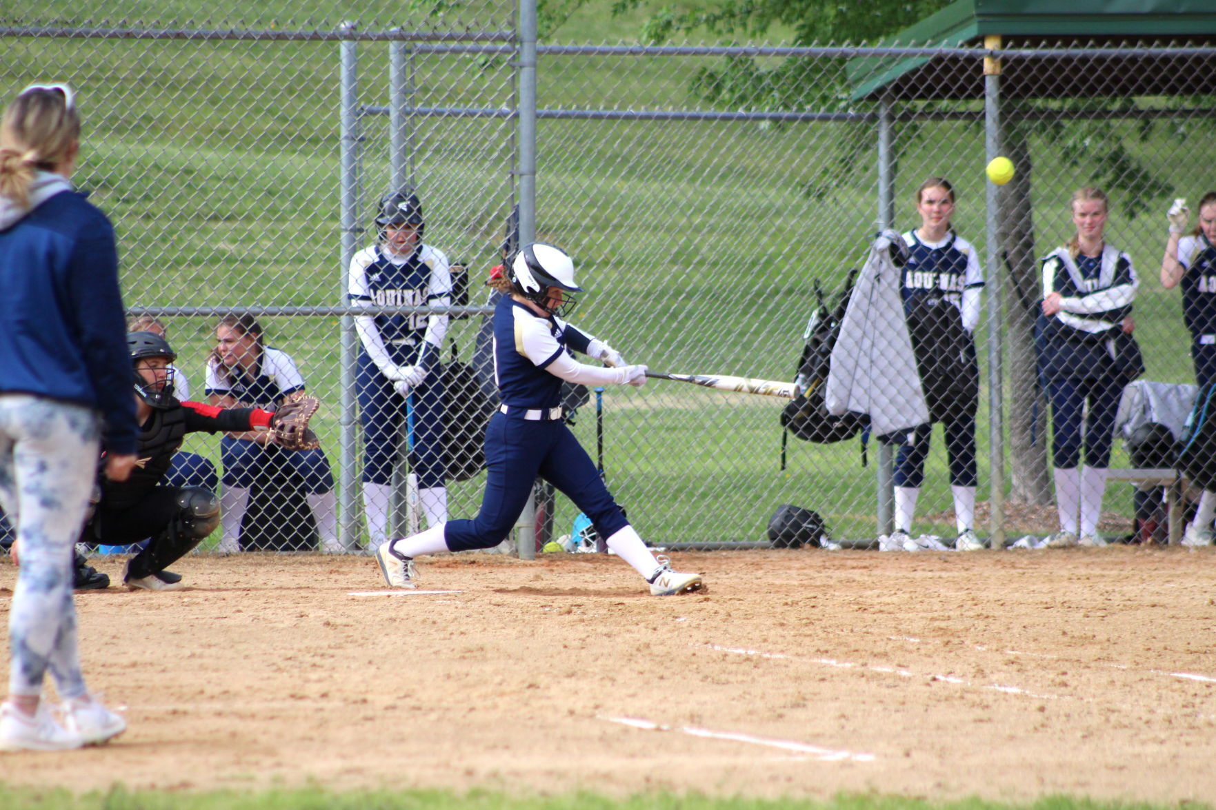 Bri Bahr hits a pitch